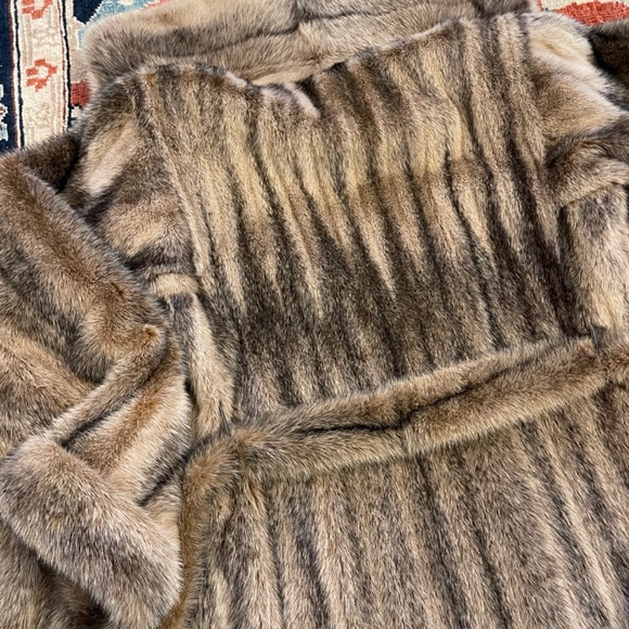 Bergorf Goodman Vintage Blush-Black Cross Mink Full Length Fur Coat - Picture 12 of 16